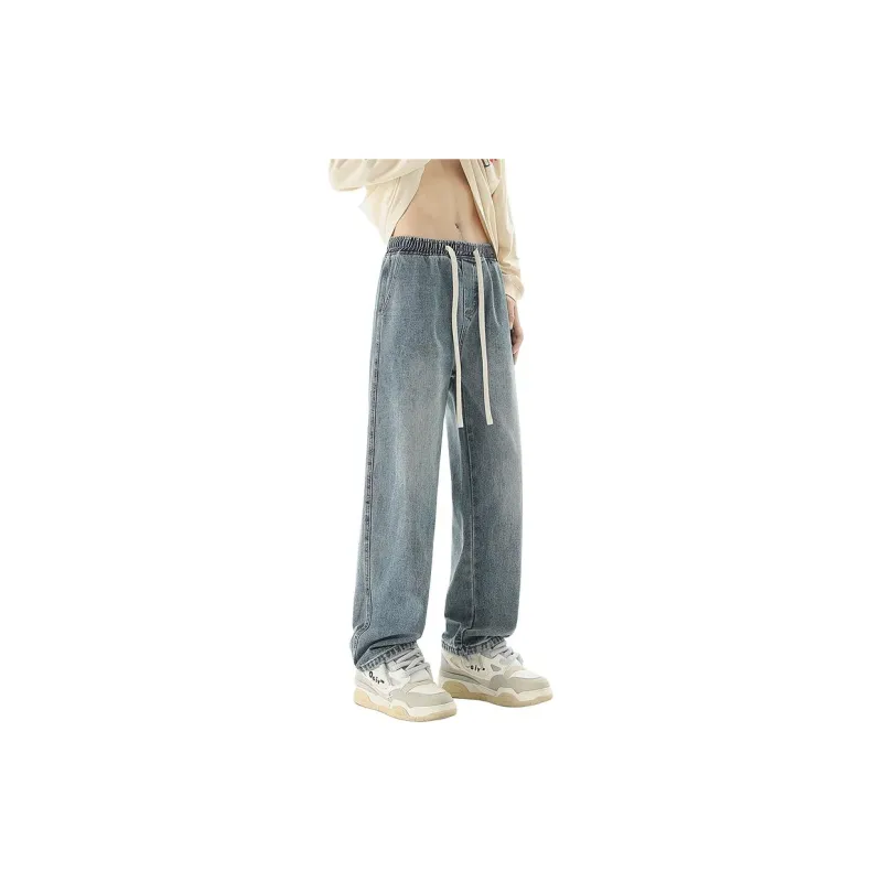 IJRJ Jeans Unisex Distressed White Gray-18