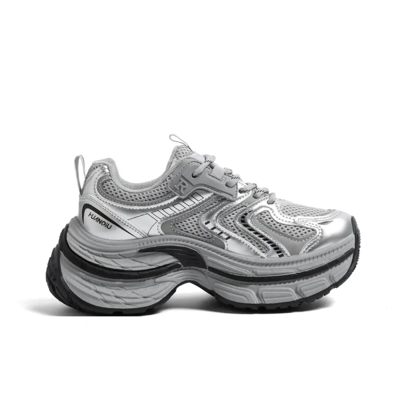 HUANQIU Slip Resistant, Abrasion Resistant, Breathable Low Top Chunky Sneakers Women's-1