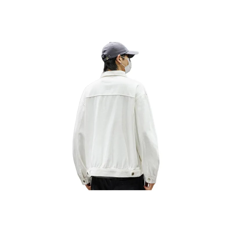 Tonlion Denim Jacket Unisex Raw White-0