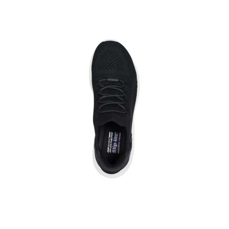 Skechers Slip Ins Shock Absorbers With Slip Resistant Features Low Top Casual Shoes Women's Black-2