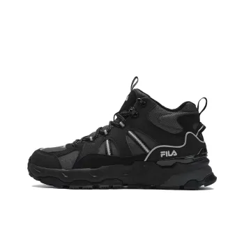 FILA Trek 1S Anti Slip Wear Resistant Mid Top Chunky Sneakers Men's Black