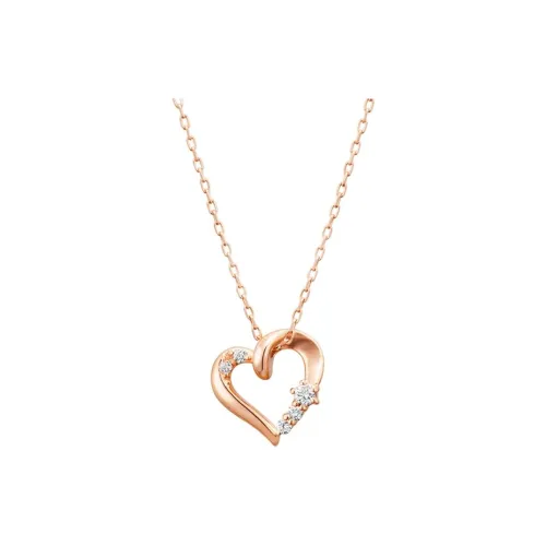 Canal 4℃ 10K Gold Diamond Necklaces Women's Pink