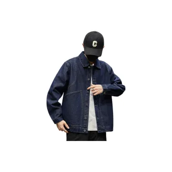 Tonlion Denim Jacket Unisex Dark Blue