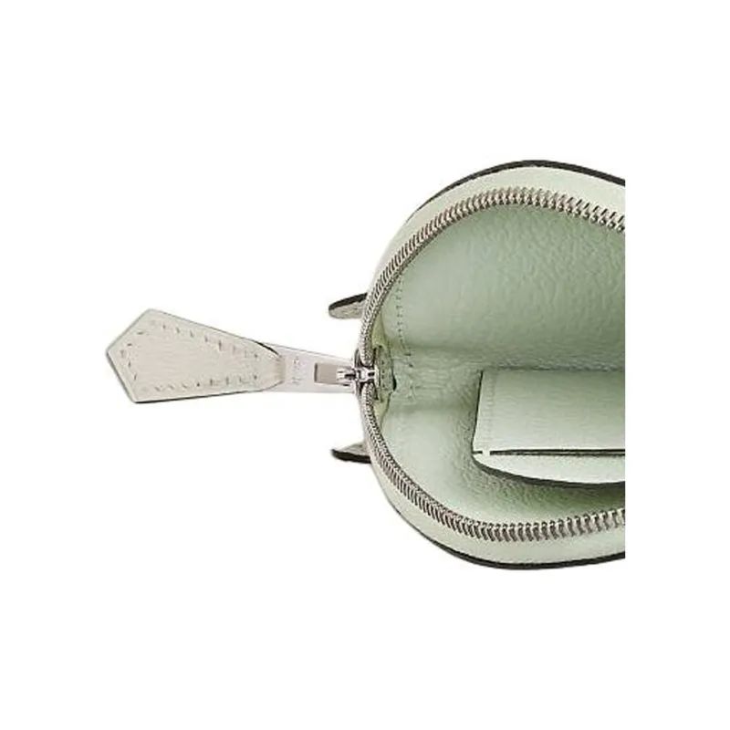 HERMES Paddock Mysore Goat Skin Wallet Women's Green & Beige-2