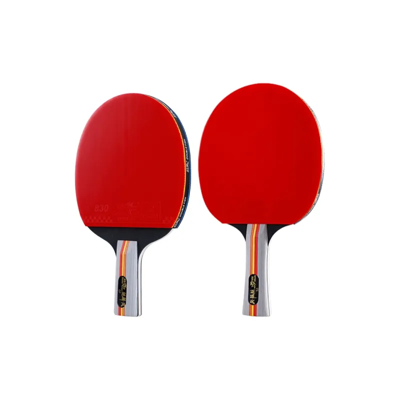 DOUBLEFISH Ping Pong Paddles Unisex All Wood Black Red-9