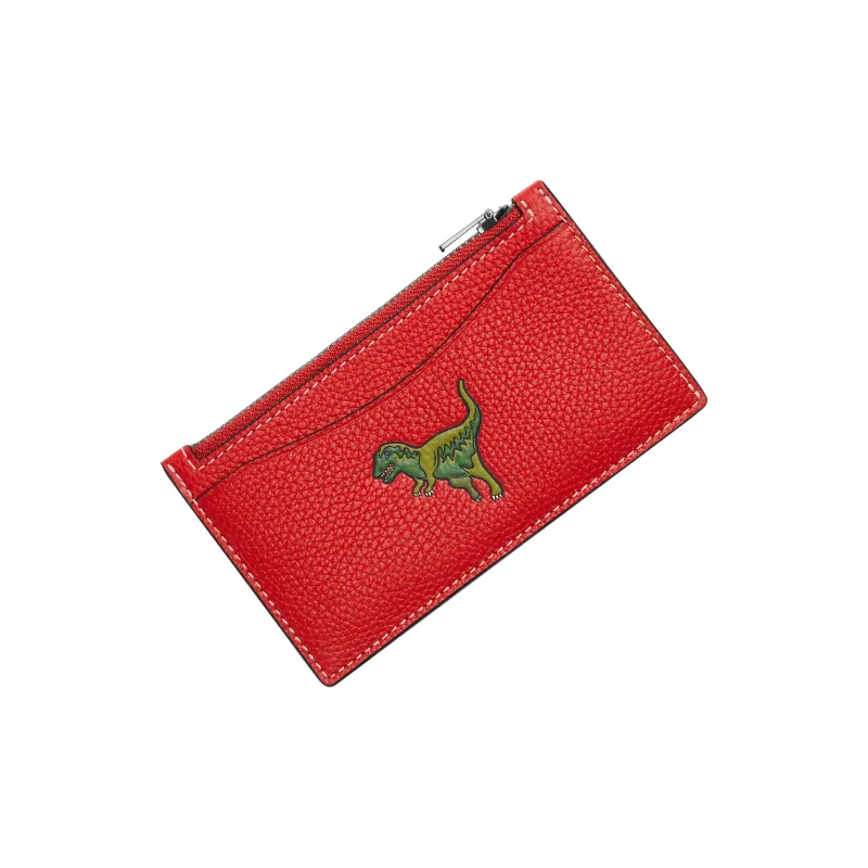 COACH Rexy Cow Leather Document Bag, Card Holder Mini Women's Red-3