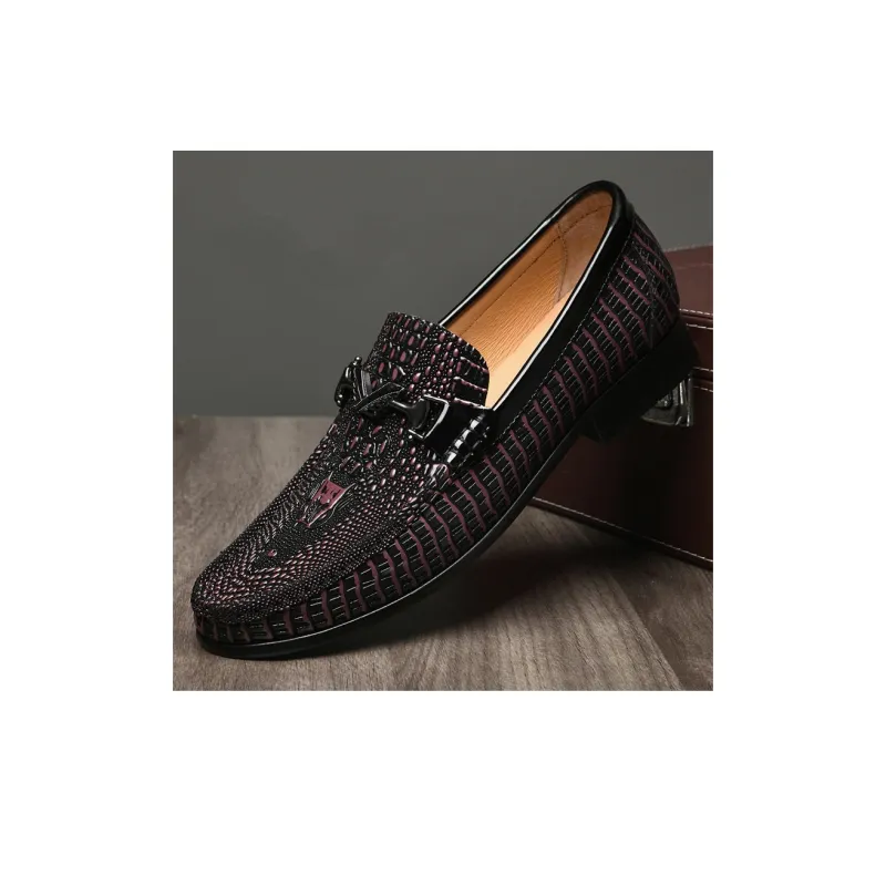 Bull Thunder Loafers Men Burgundy-6