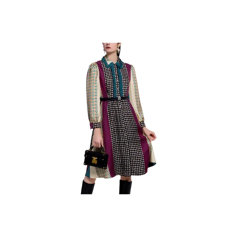 BESIONIA SS22 Long Sleeved Dresses Women's Green-2