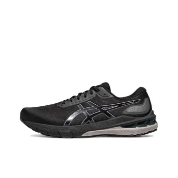 Asics Anti Slip Wear Resistant Low Top Running Shoes Men's Black Gray