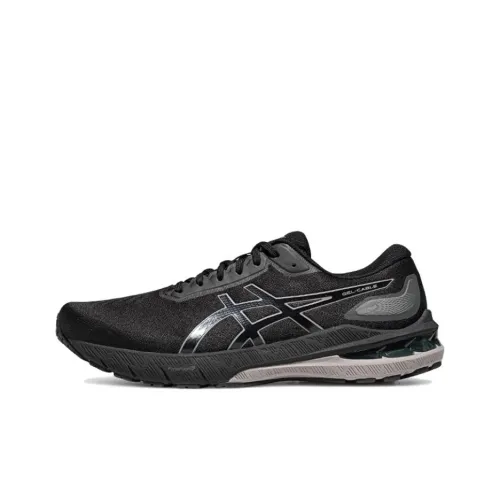 Asics Anti Slip Wear Resistant Low Top Running Shoes Men's Black Gray