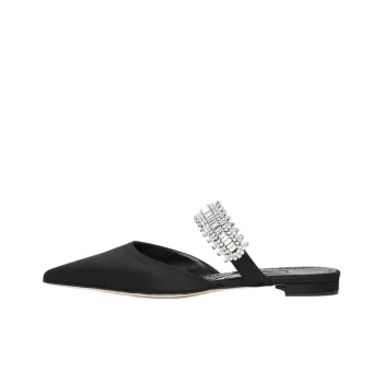 MANOLO BLAHNIK Wrap toe Slippers Women's Black