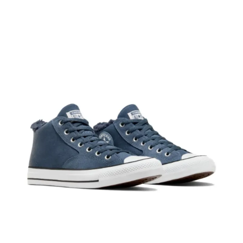 Converse Chuck Taylor All Star Anti Slip Wear Resistant Mid Top Canvas Shoes Unisex Blue-2