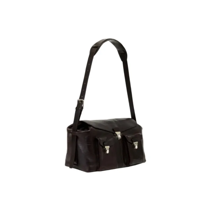 Lemaire Cow Leather Shoulder Bag Crossbody Bag Large Size Women's Dark Coffee-1