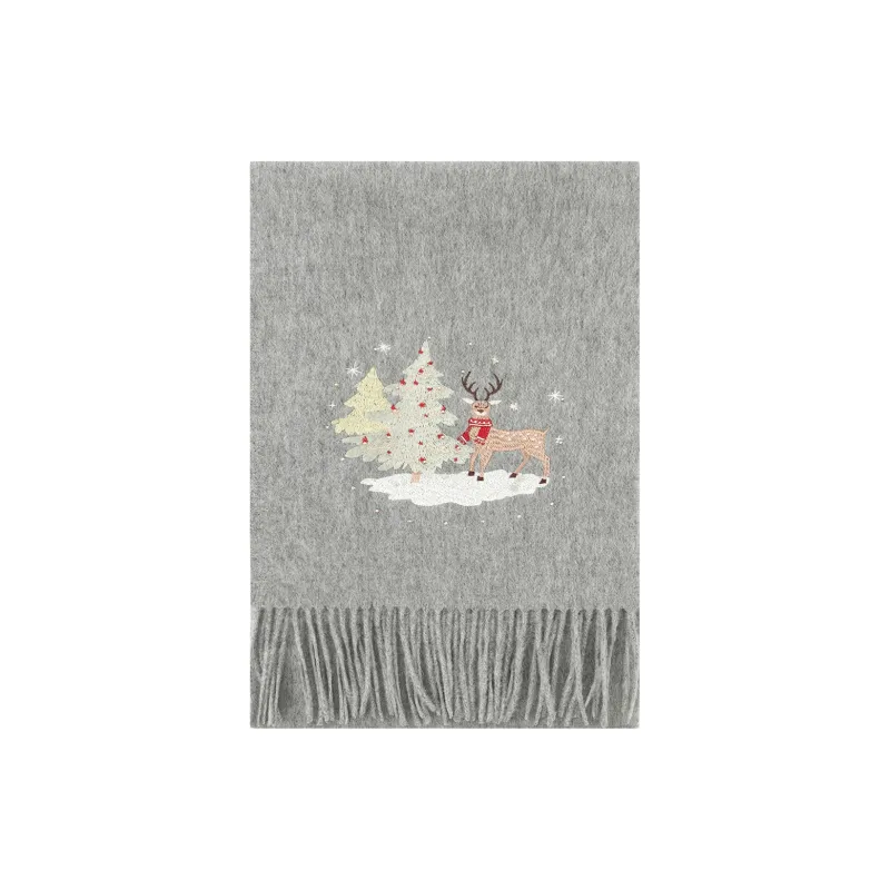 Shanghai Story 100% Sheep Wool Knit Scarves Unisex Peaceful Tree Bell 6 Colors Available-6