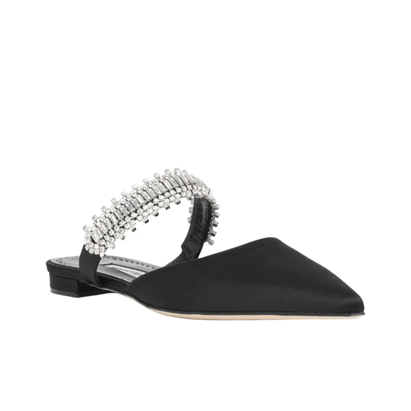 MANOLO BLAHNIK Wrap toe Slippers Women's Black-2