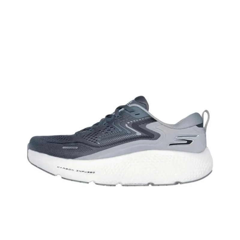 Skechers Go Run Max Road 6 Anti-Slip Wear-Resistant Low-Top Running Shoes Men's Gray-0