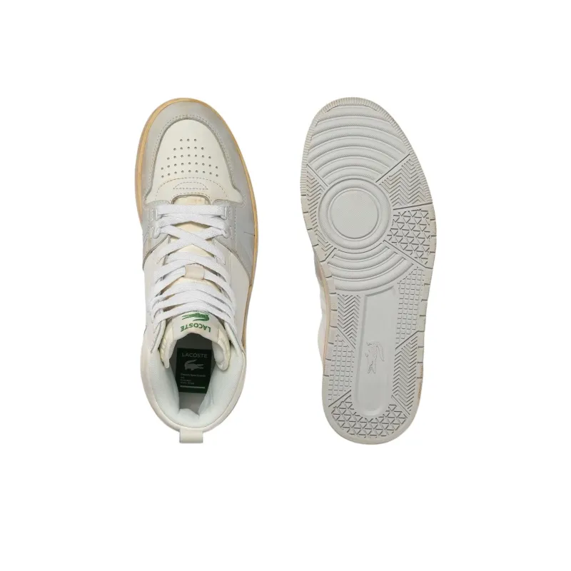 LACOSTE High-Top Skateboard Shoes Men's White-4