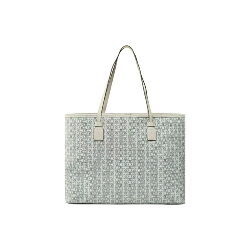 TORY BURCH Gemini Link Fabric Tote Bag Shopping Bag Handbag Shoulder Bag Large Size Women's Ecru-2