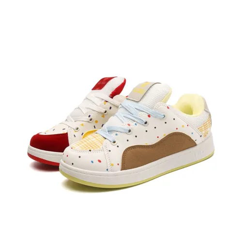 WJA Anti Slip Wear Resistant Lightweight Breathable Low Top Skateboard Shoes Women's Mismatched