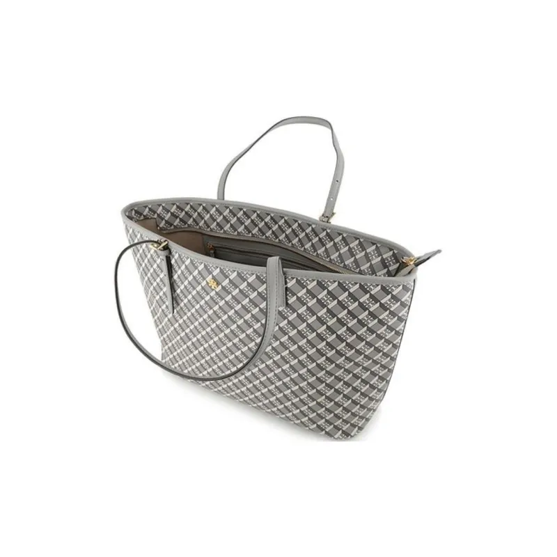 TORY BURCH PVC Tote Bag, Shopping Bag, Handbag, Shoulder Bag Women's Gray-1