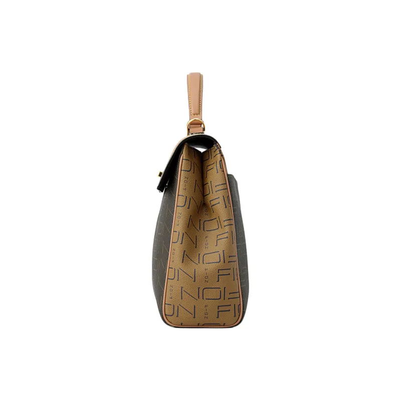 FION Artificial Leather One Shoulder Handbag Women's Camel/Coffee-3