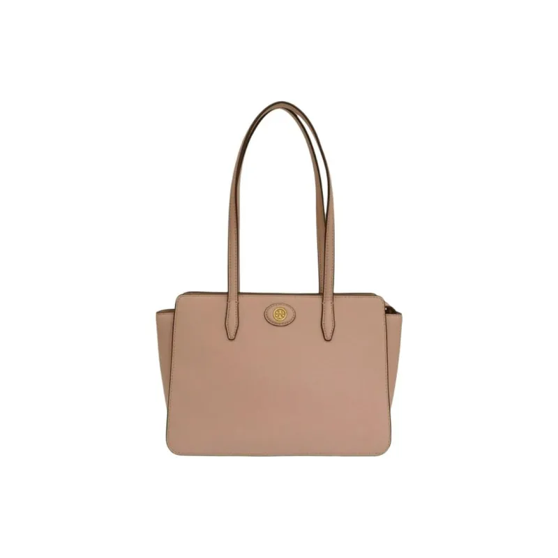 TORY BURCH Robinson Leather Tote Bag, Shopping Bag, Handbag, Shoulder Bag Small Size Women's Pink-0