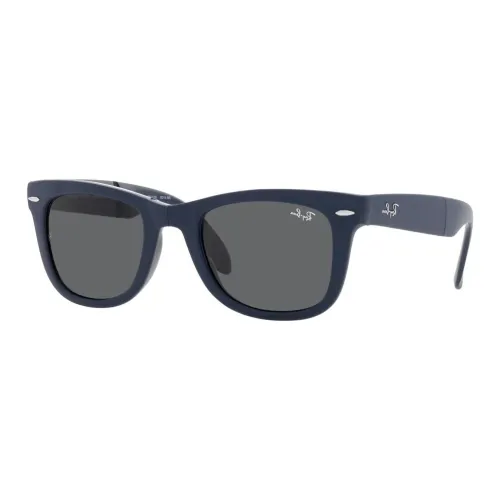 RayBan Acetate Square Sunglasses Men's Gray Blue