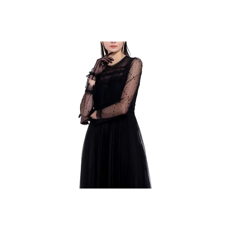 BESIONIA SS22 Long Sleeved Dresses Women's Black-2