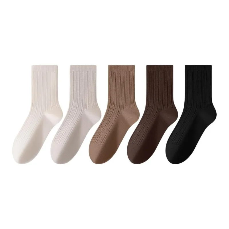 MIIOW Mid Calf Socks Women's 5 Pack-5