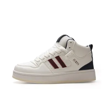 WJA Warm Anti Slip And Wear Resistant Lightweight Height Increasing High Top Skateboard Shoes Women's White Blue Red