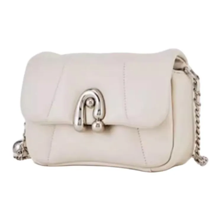 Hush Puppies Sheepskin Shoulder Bag Crossbody Bag Medium Size Women's White/Black/Pink/Blue-8