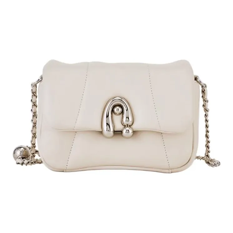 Hush Puppies Sheepskin Shoulder Bag Crossbody Bag Medium Size Women's White/Black/Pink/Blue-7
