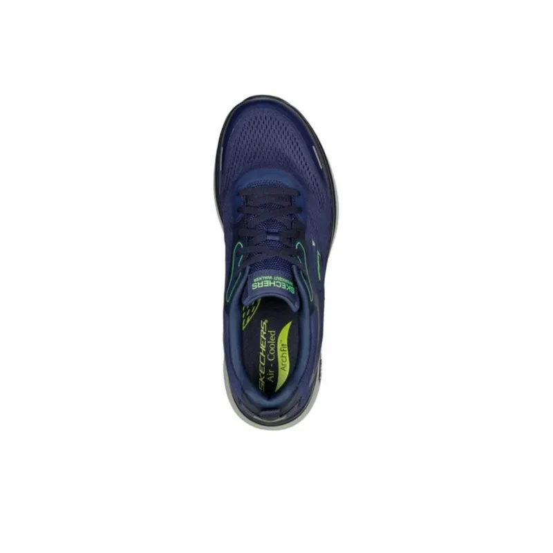 Skechers Go Walk Workout Walker Anti-Slip Wear-Resistant Low-Top Casual Shoes Men's Marine Blue-3