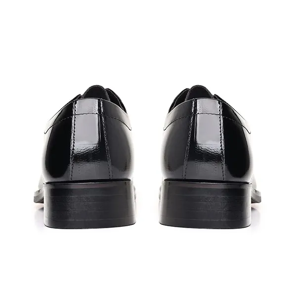 GZZ Dress Shoes Men Low Top Black-3