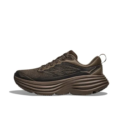HOKA ONE ONE Bondi 8 Slip Resistant Breathable Coverage Low Top Running Shoes Unisex Umber