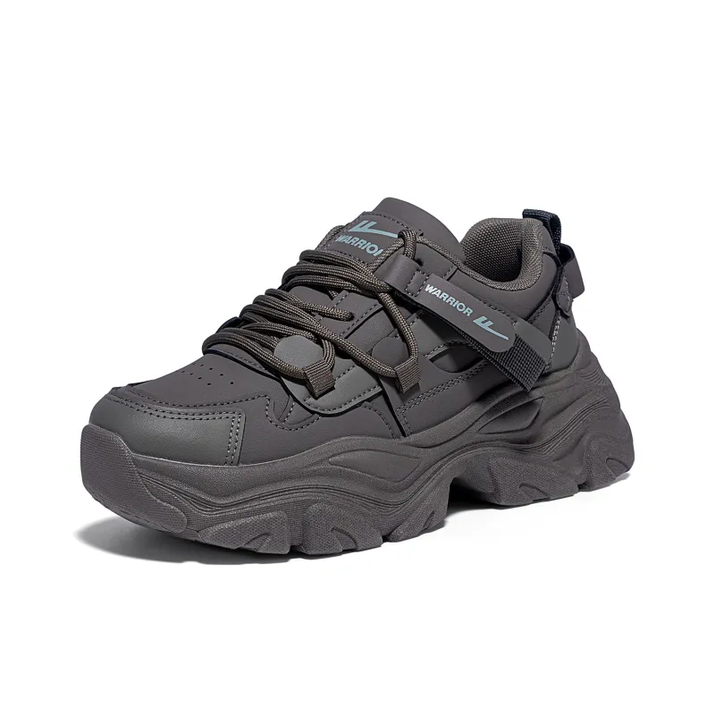 Warrior Lightweight Height Increasing Low Top Chunky Sneakers Women's Olive Green-2
