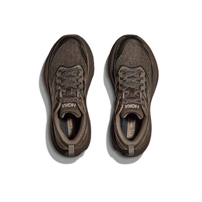 HOKA ONE ONE Bondi 8 Caged Stealth/Tech Umber-3