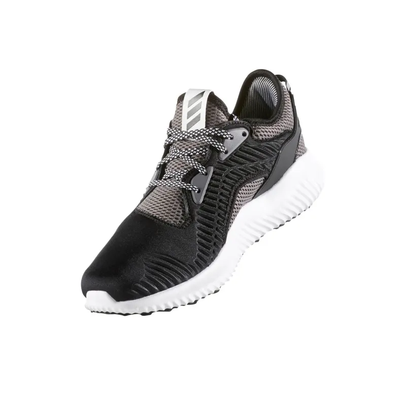 Adidas AlphaBounce Cushioned Slip Resistant Low Top Casual Running Shoes Women's Black White-2
