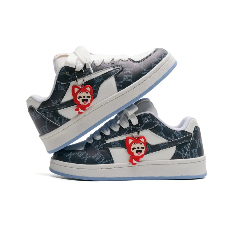 ALI THE FOX Slip Resistant, Abrasion Resistant, Lightweight Low Top Skateboard Shoes Unisex-4