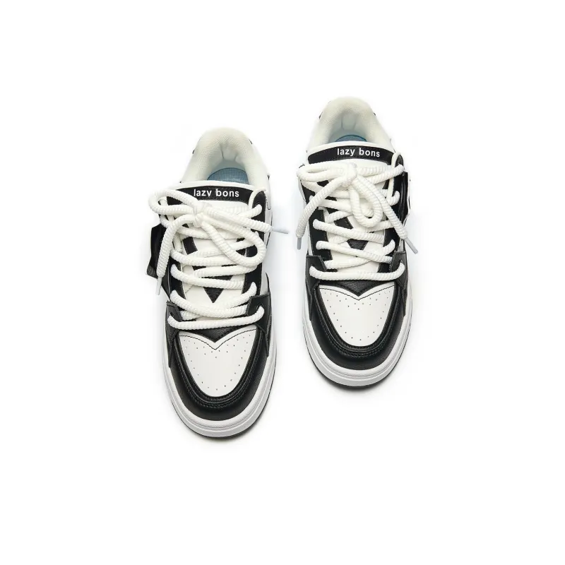 LAZY BONS Warm Anti-Slip And Wear-Resistant Height Increasing Low-Top Skateboard Shoes Unisex-9