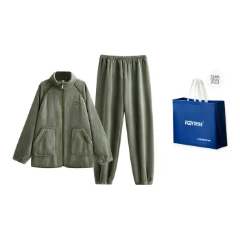 Floating Light Islands Pajama Set Shopping Bag Men's Light Green
