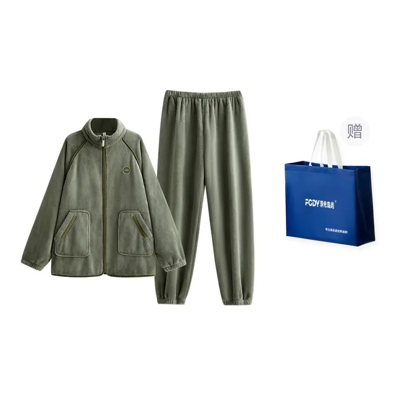 Floating Light Islands Pajama Set Shopping Bag Men's Light Green-0
