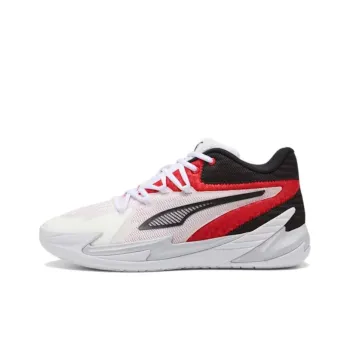 PUMA Dagger Anti Slip Wear Resistant Low Top Basketball Shoes Unisex Red Black