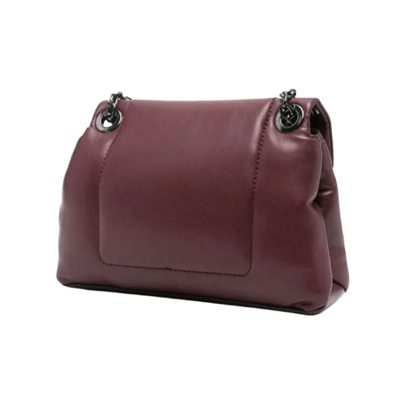 DKNY Polyurethane Shoulder Bag Crossbody Bag Women's Burgundy-1