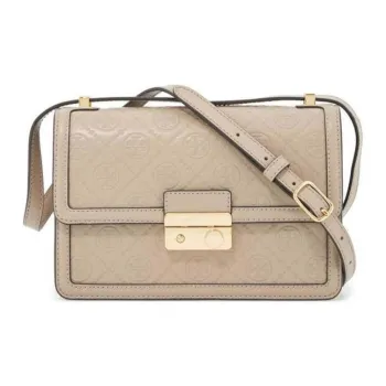 TORY BURCH T Monogram Leather Crossbody Bag Shoulder Bag Women's Clay