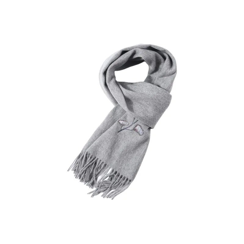 Shanghai Story 100% Sheep Wool Knit Scarves Women's Floral Butterfly Dance-14