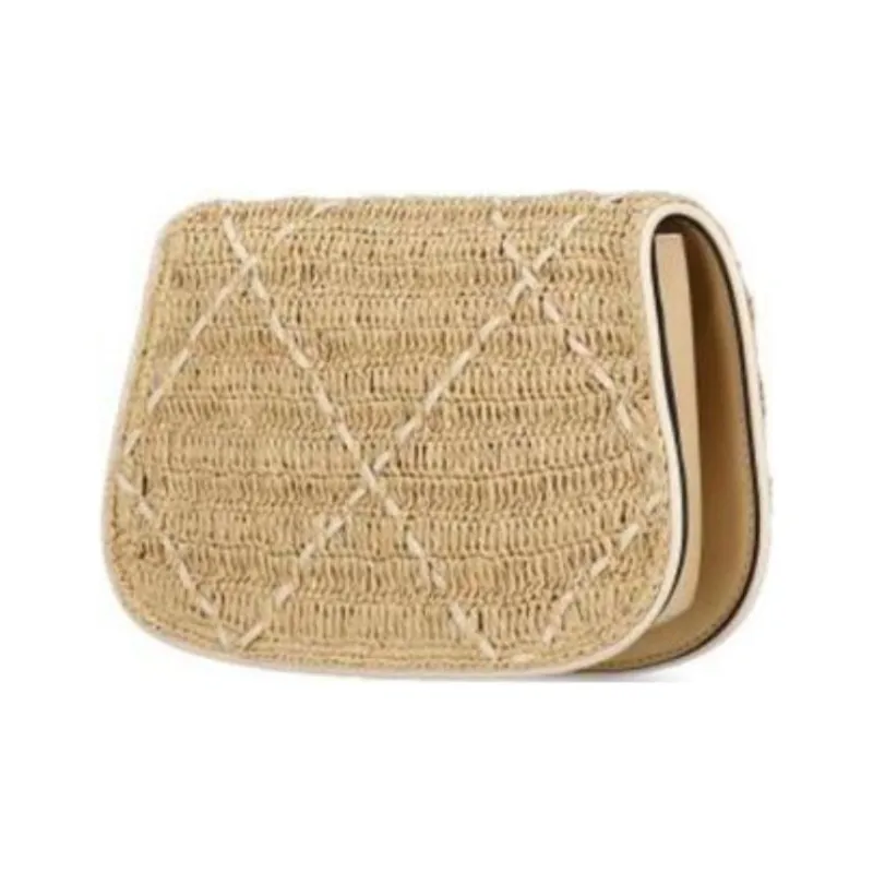 TORY BURCH Raffia With Leather Trim Shoulder Bag Crossbody Bag Women's Natural-2