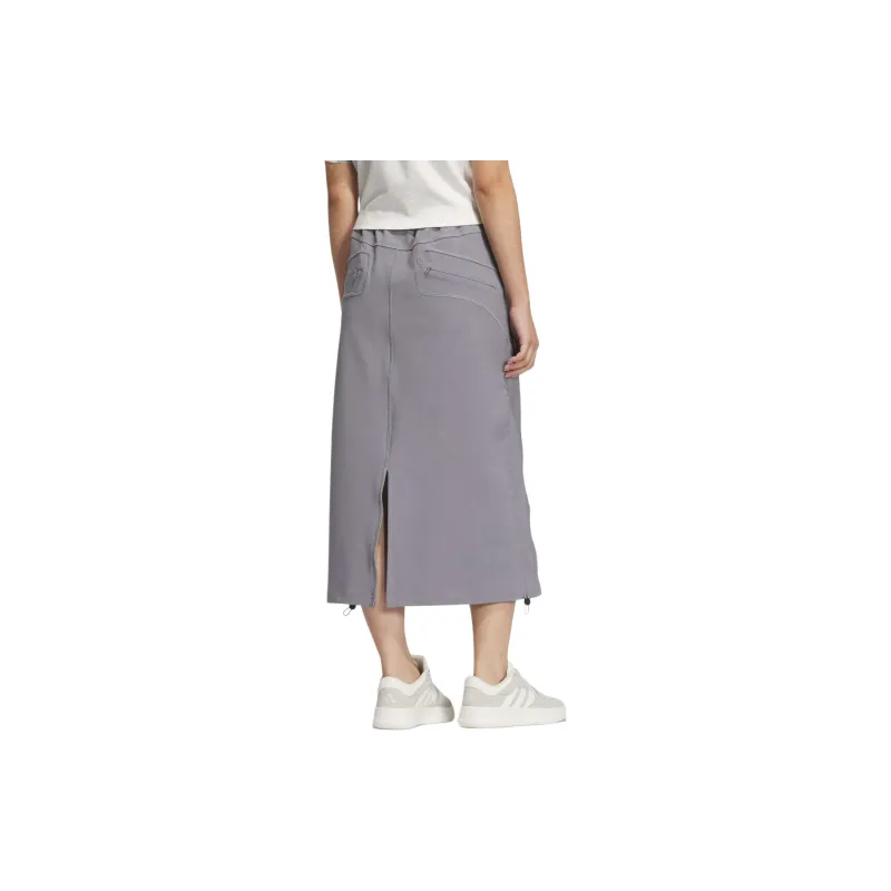 Adidas Casual Long Skirts Women's Gray-3