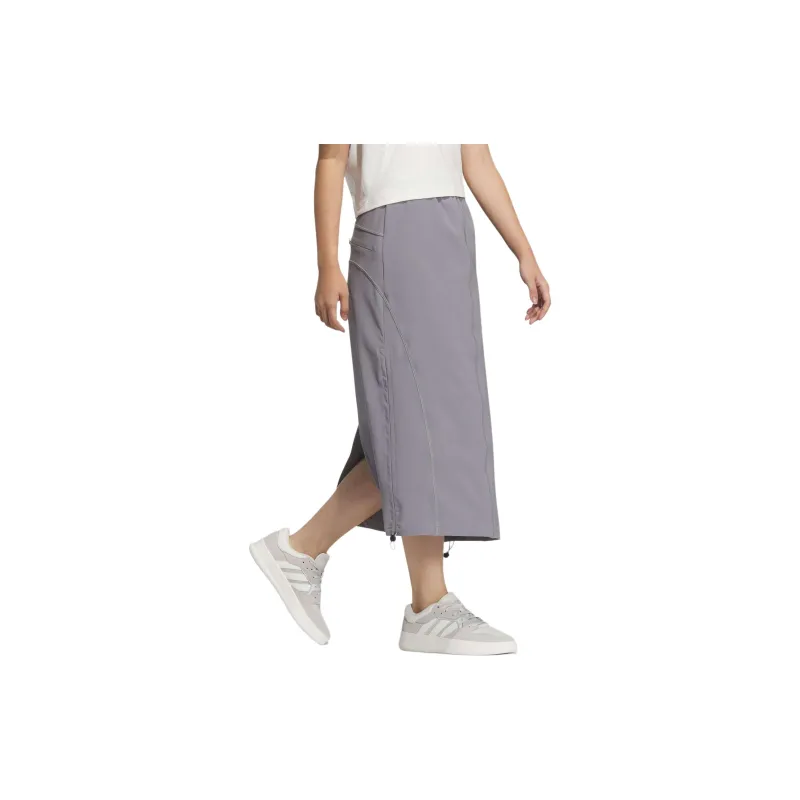Adidas Casual Long Skirts Women's Gray-5