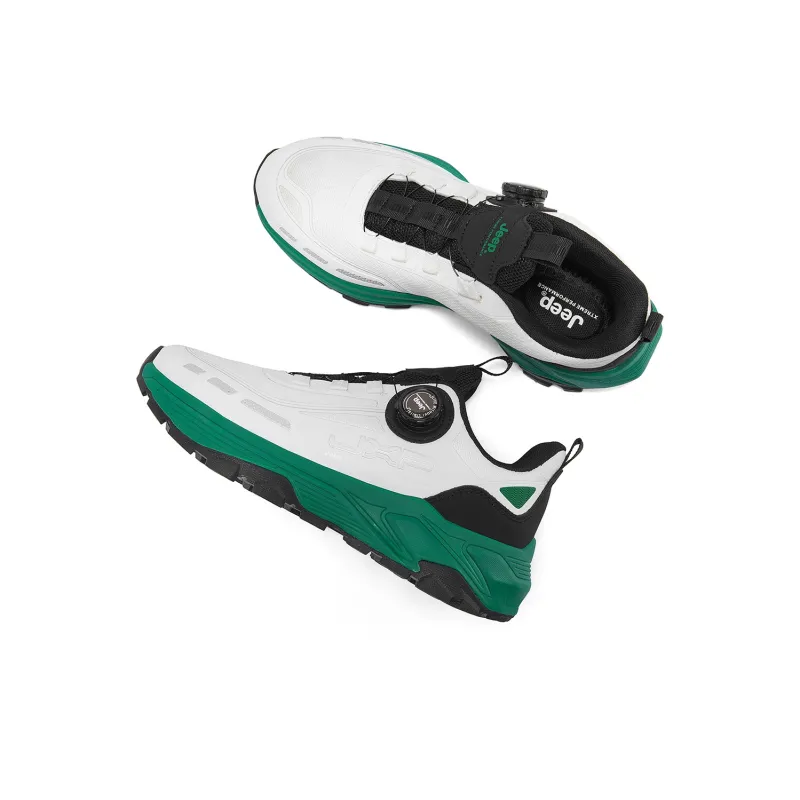 Jeep Shock Absorbers With Slip Resistant And Abrasion Resistant Properties Low Top Outdoor Shoes Men's White-3